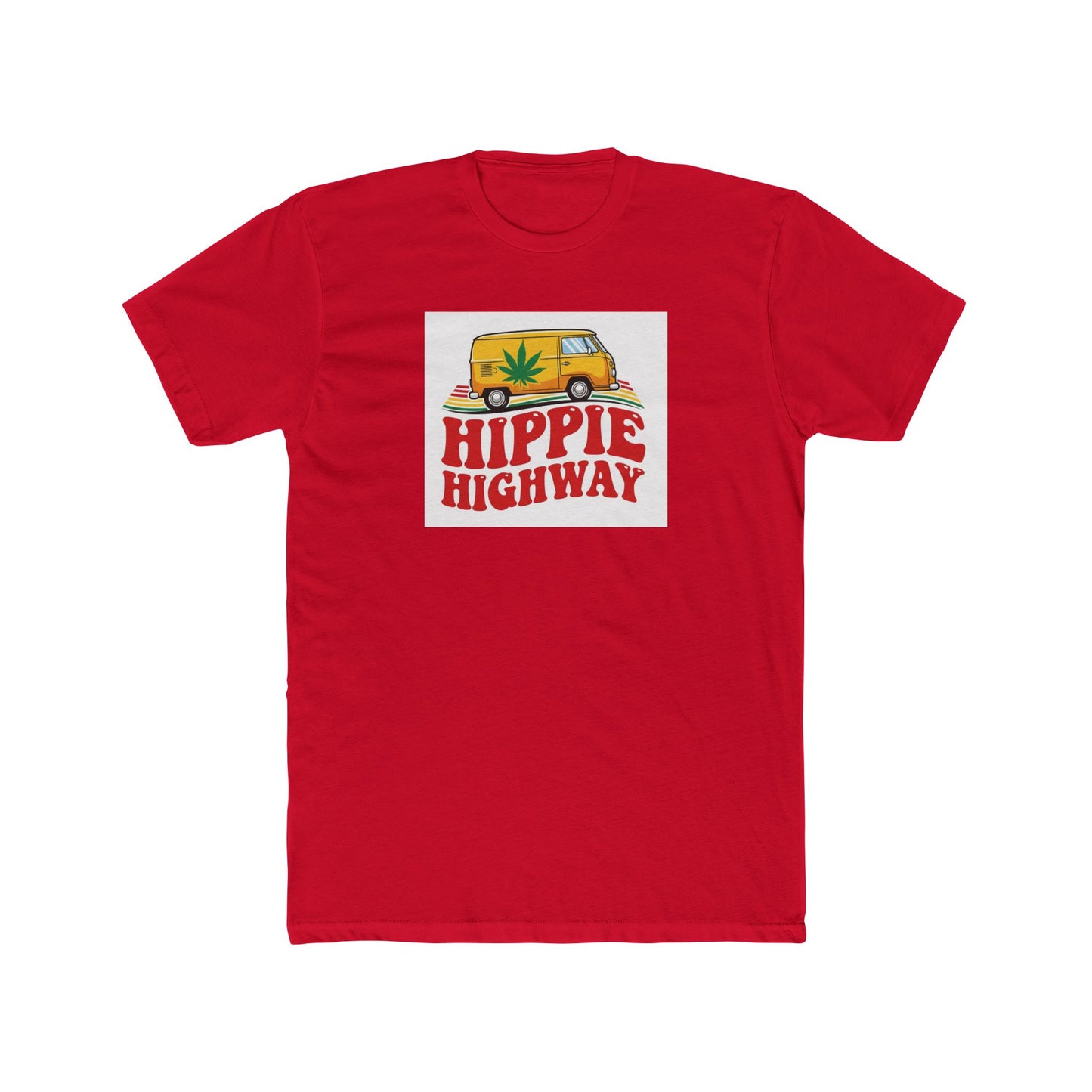 "Hippie Highway" Riding High Cotton Crew Tee,