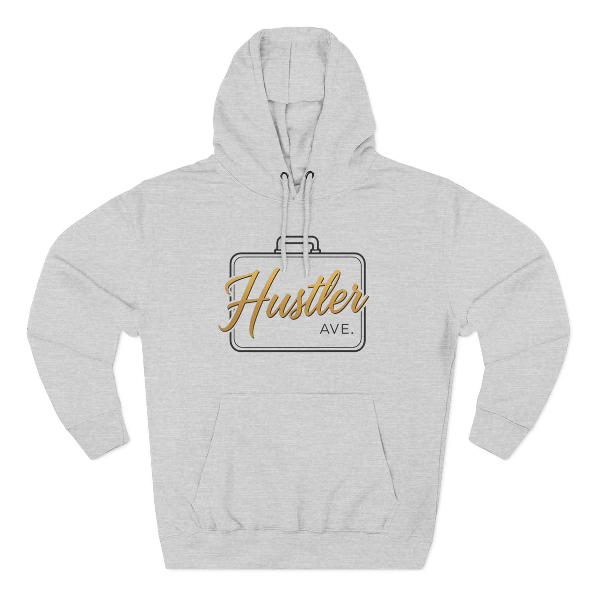 "Hustler Ave" All Business Gold Breifcase Hoodie