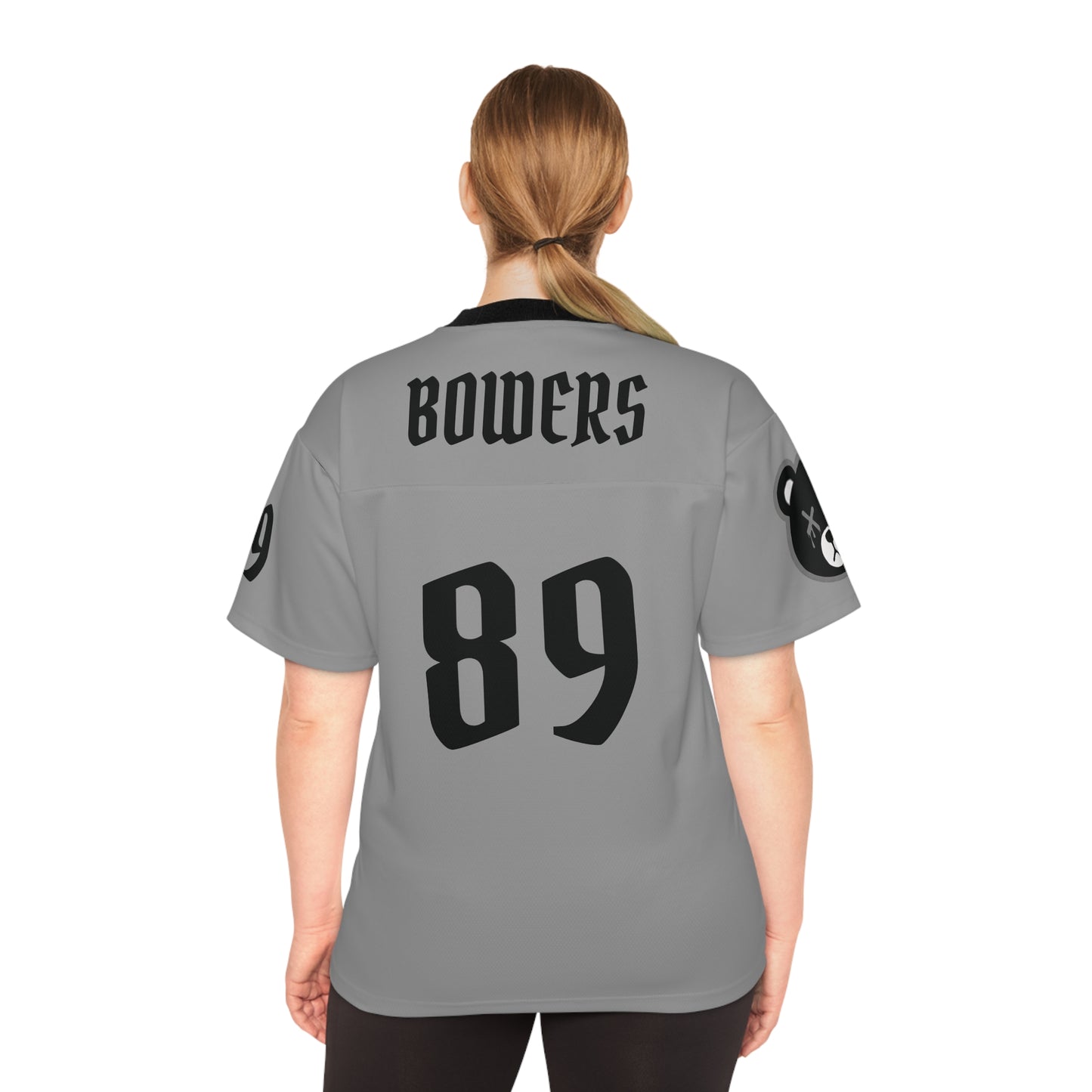 "Wicked Way" #89 Bowers Deady Bears Dark Grey Football Jersey