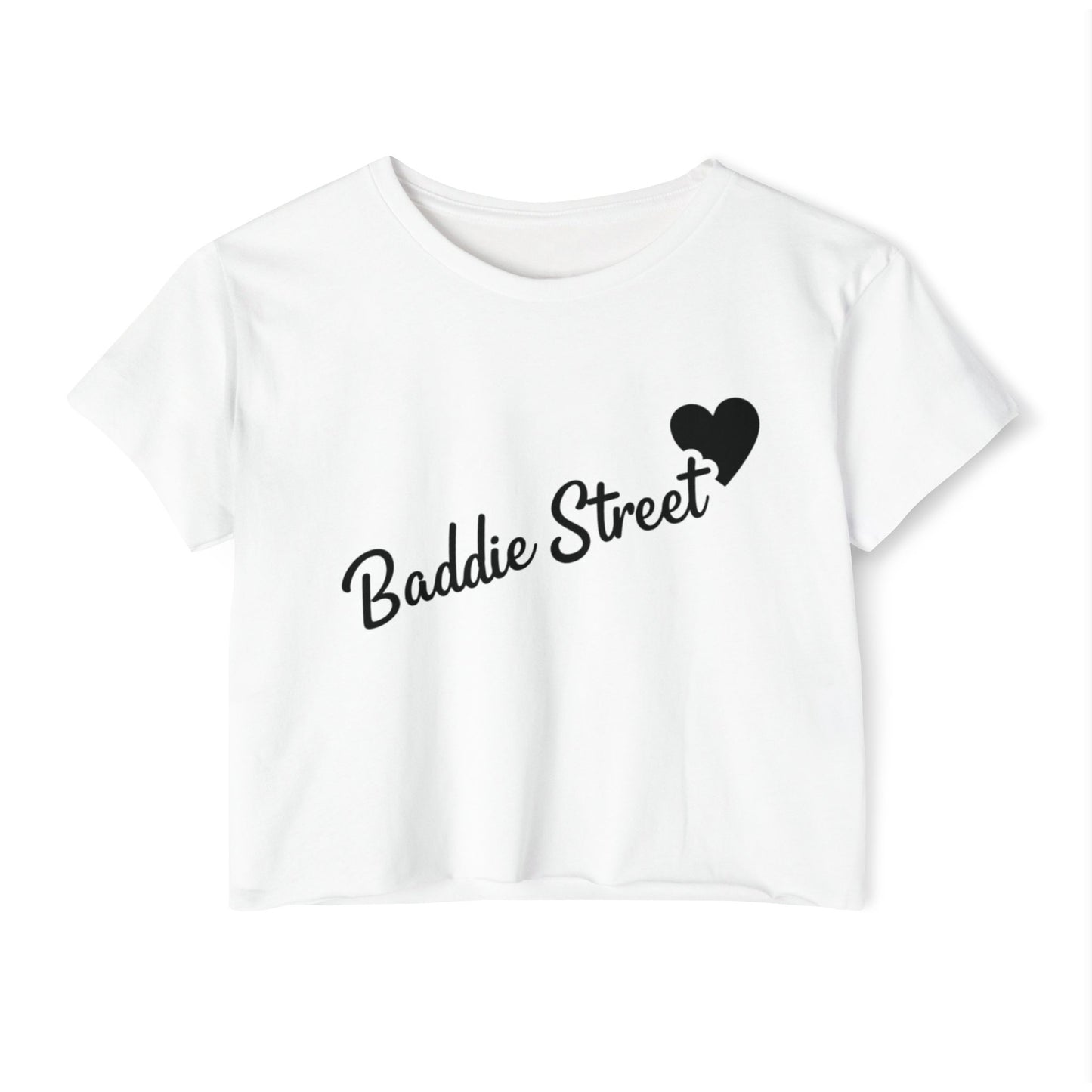 "Baddie Street" Script Heart V1 Woman's Crop Top