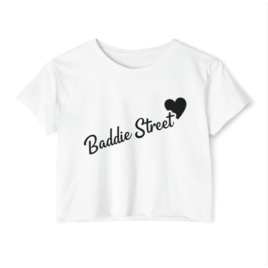 "Baddie Street" Script Heart V1 Woman's Crop Top