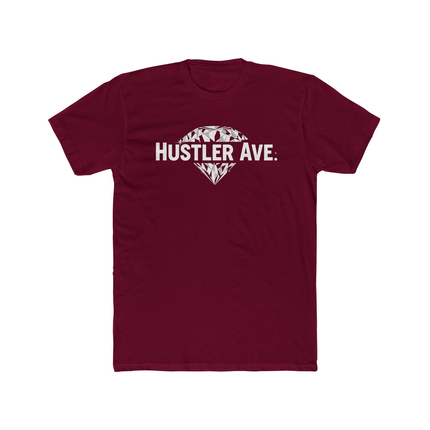 "Hustler Ave" Diamond Status Cotton Crew Tee