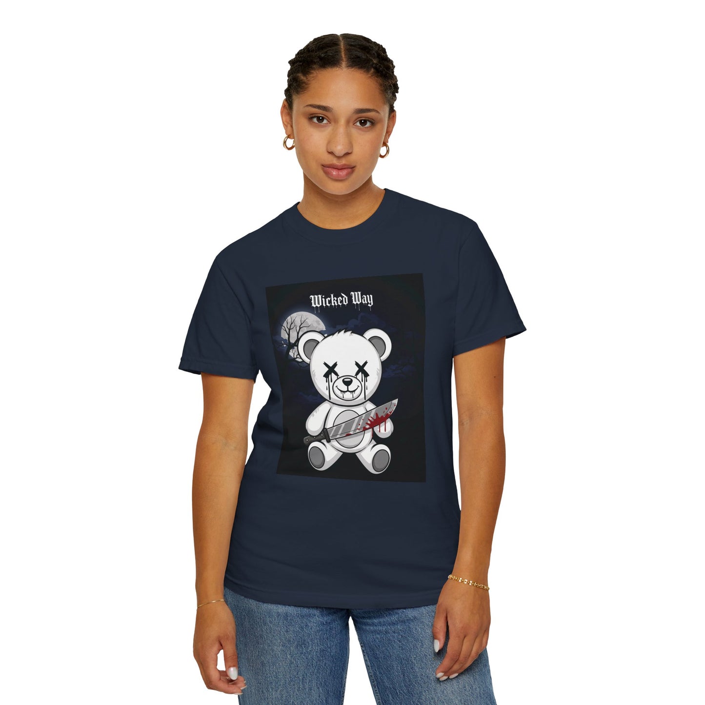 Limited Edition "Wicked Way" Machete 'Midnight' Block Teddy Graphic T-Shirt