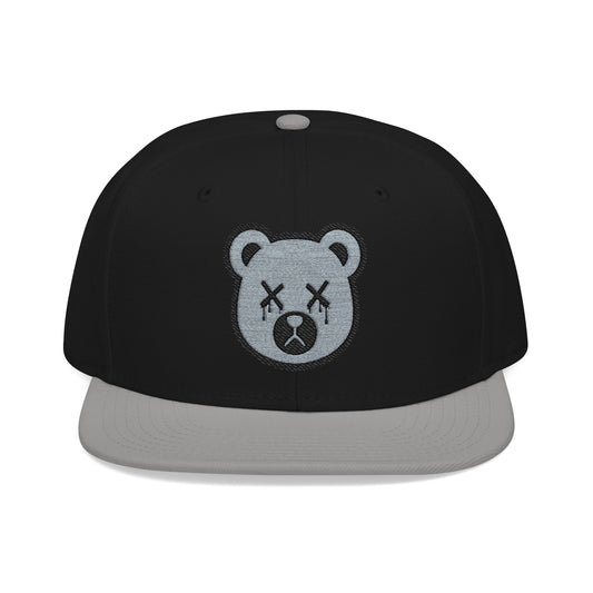 "Wicked Way" Silver & Black Deady Bear Head Logo Snapback