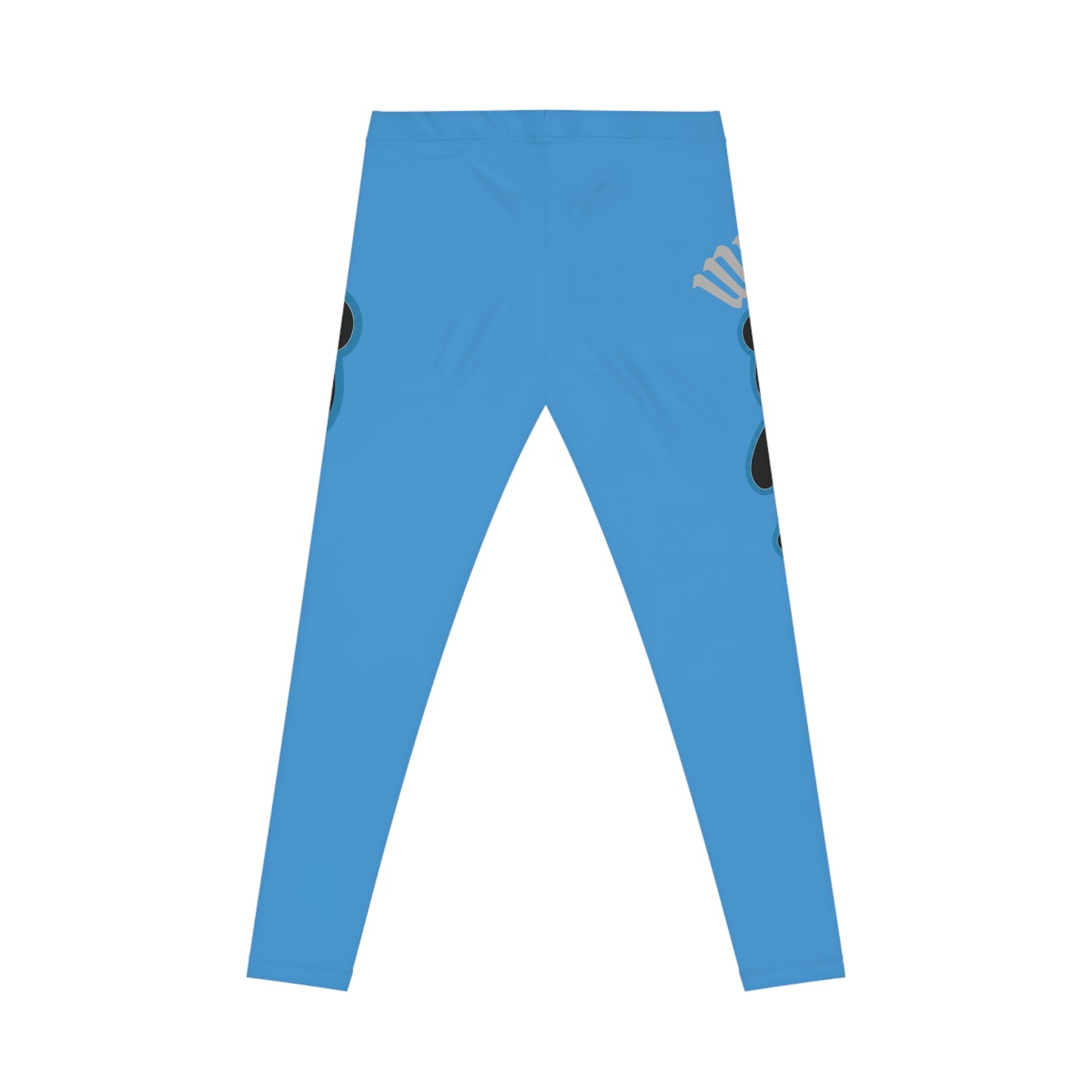 "Wicked Way" Deady Bears Carolina Blue, Grey & White Women's Casual Leggings