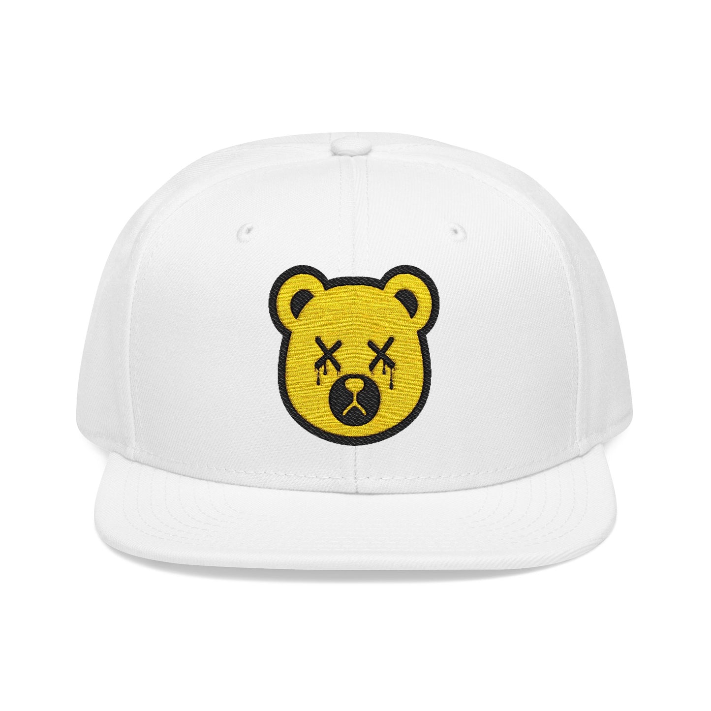 "Wicked Way" Yellow & Black Deady Bear Head Snapback