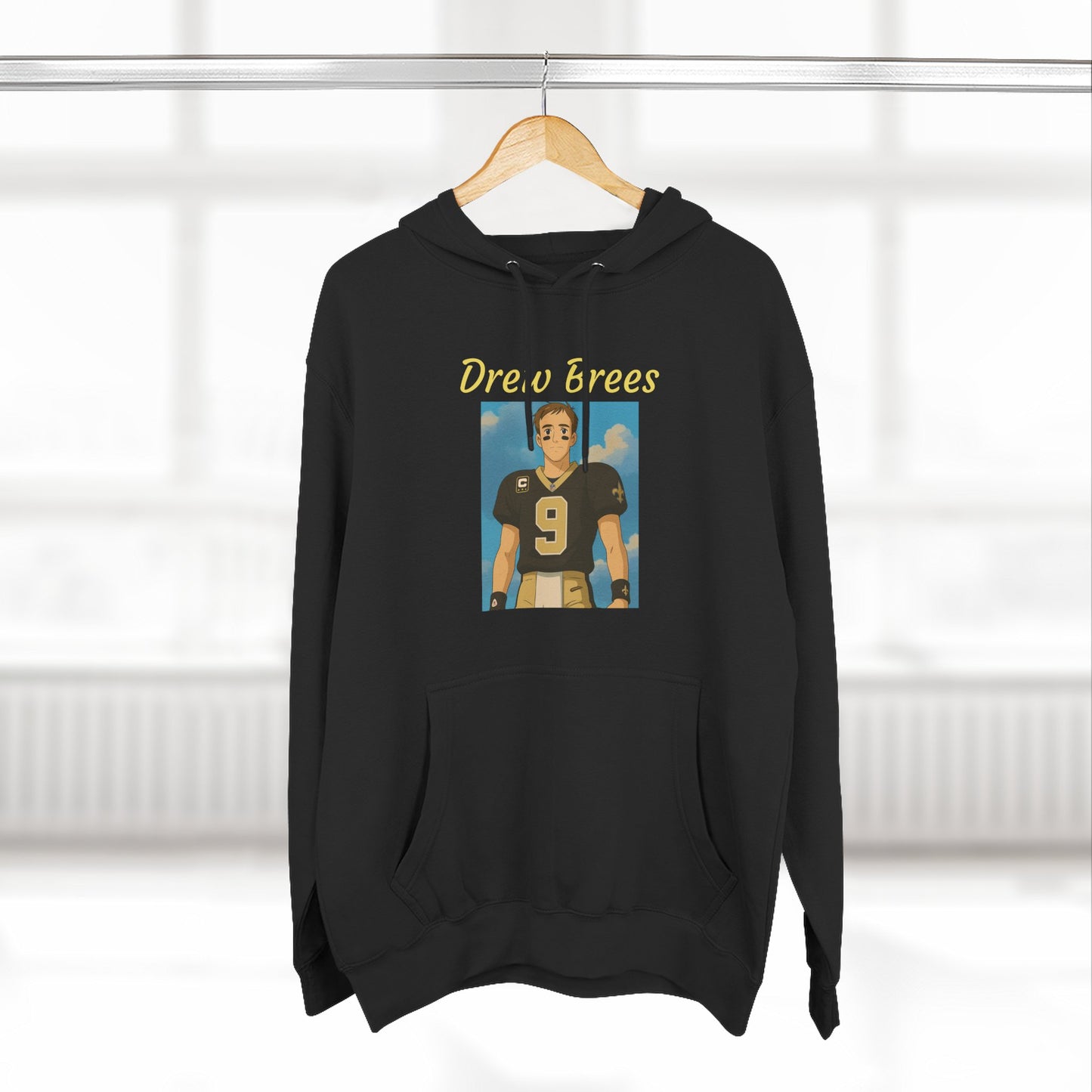 Anime Football 'Drew Brees' Three-Panel Fleece Hoodie