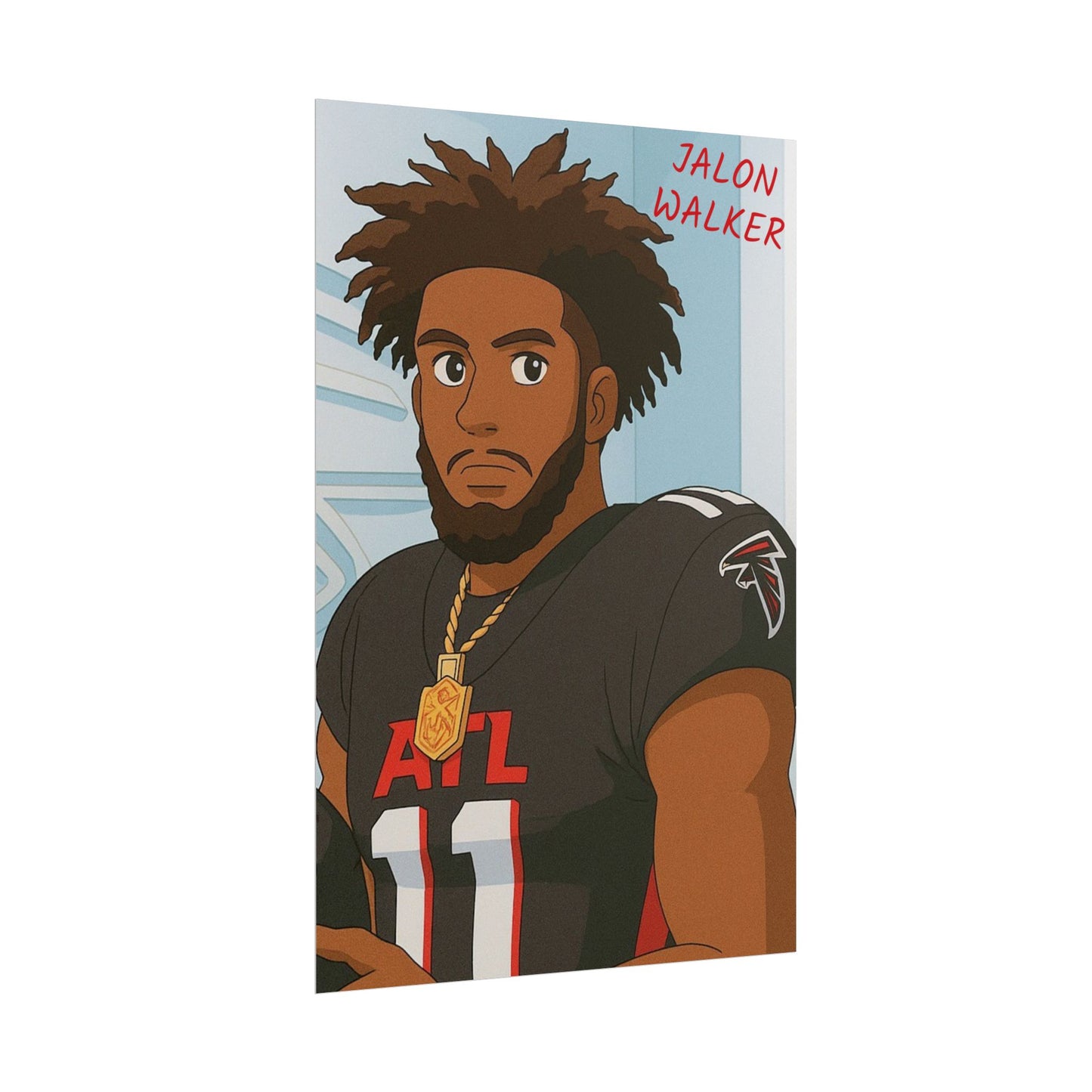 Loco Fits Anime Football 'Jalon Walker' Poster