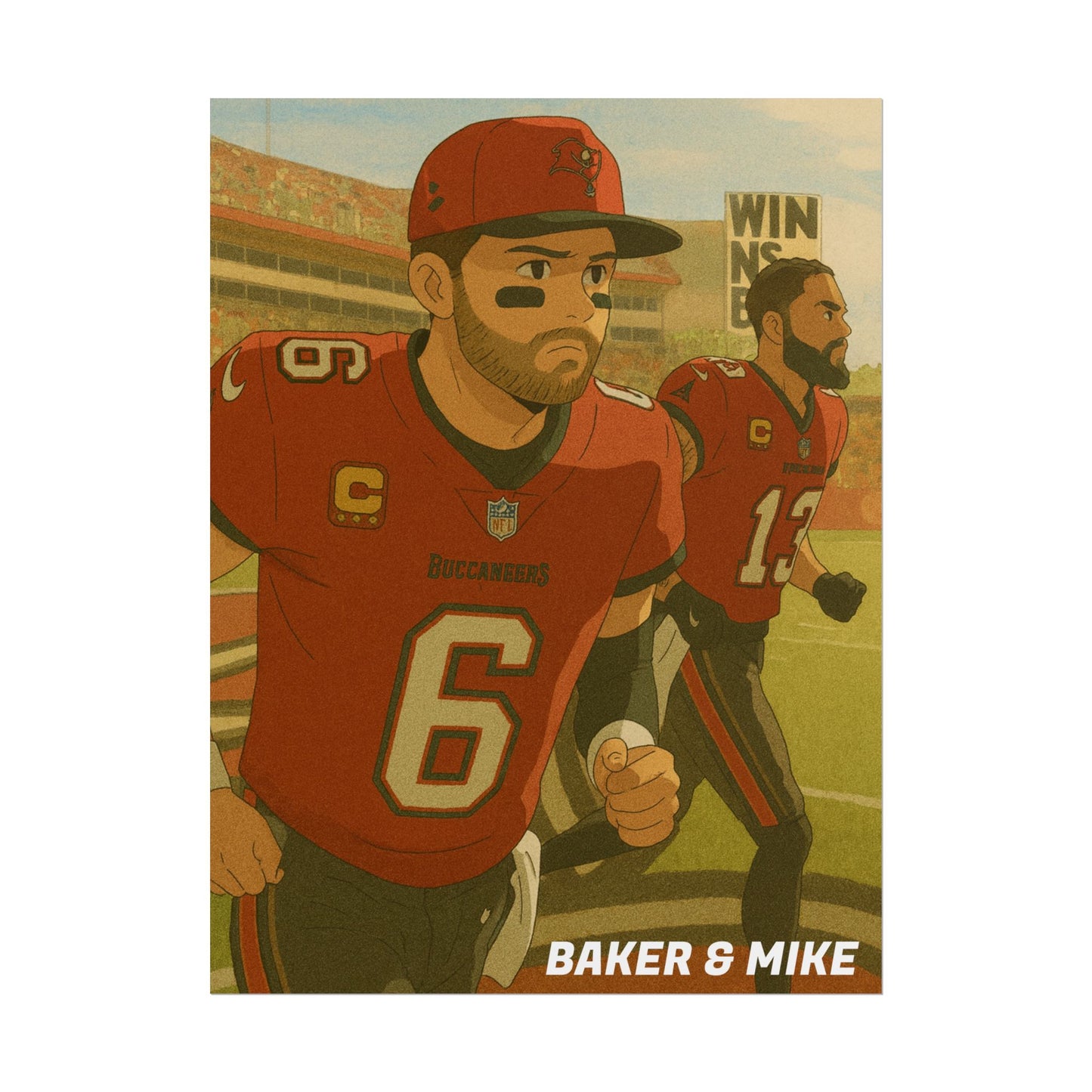 Loco Fits Anime Football 'Baker & Mike' Poster