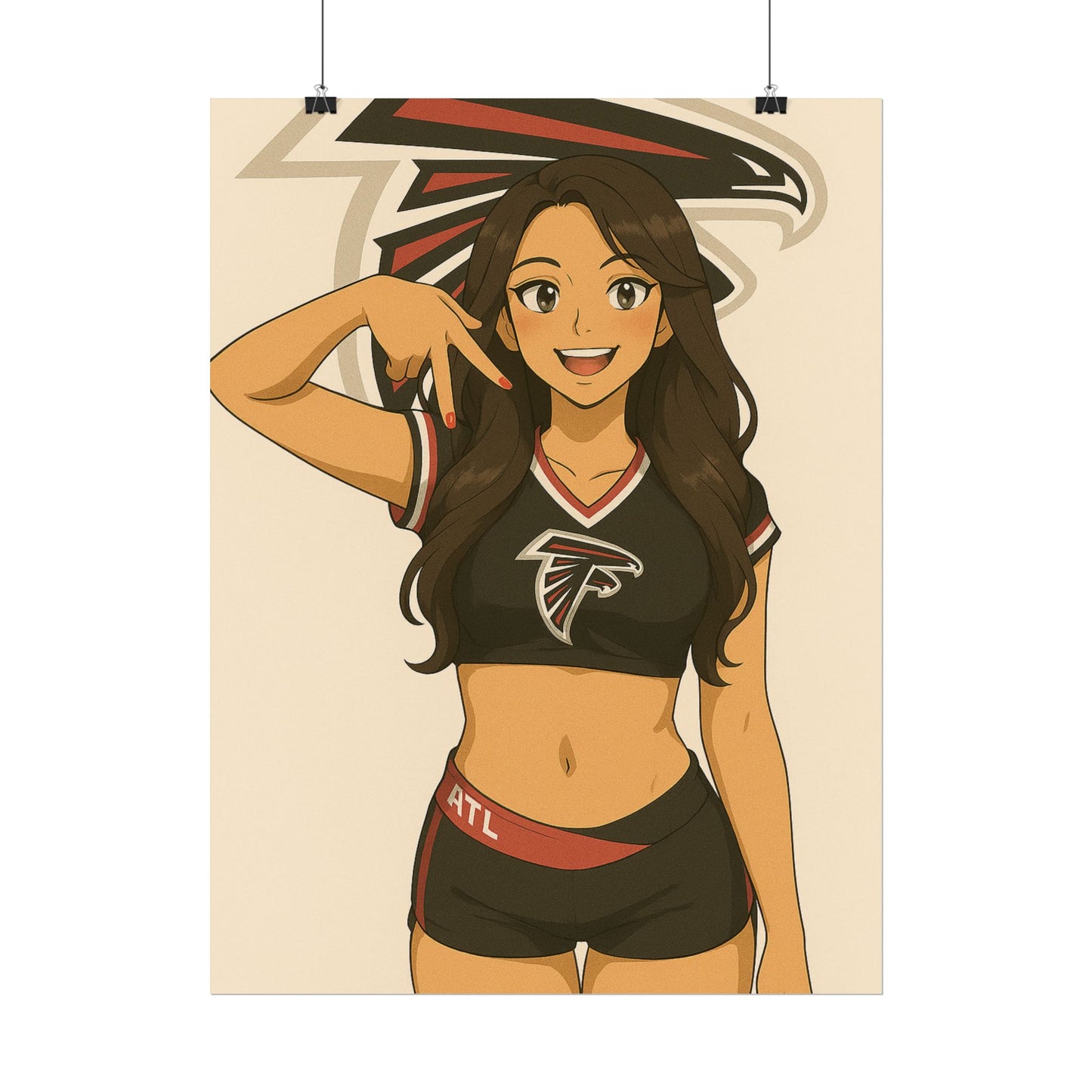 Loco Fits Anime Girls 'Falcons Cheerleader A-Town' Poster