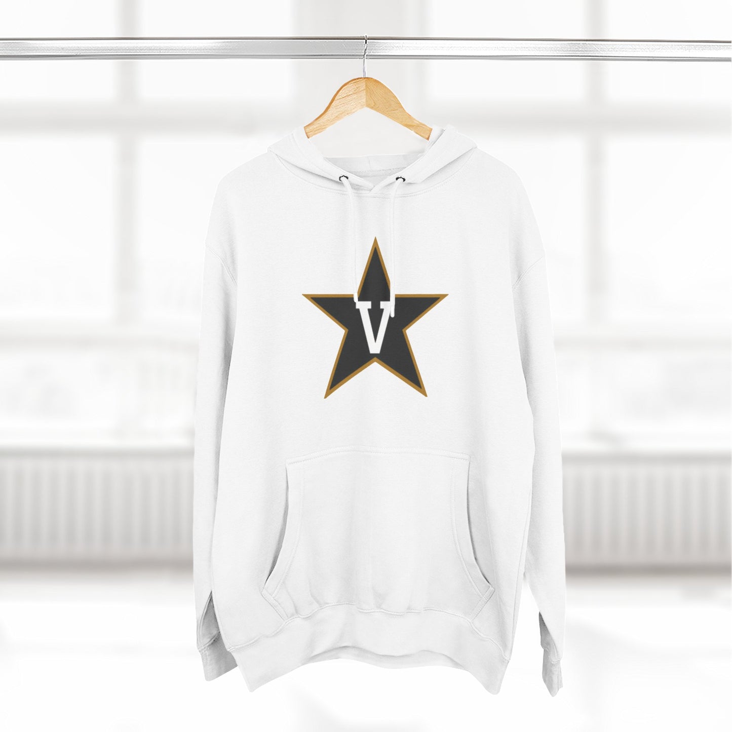 'Vanderbilt V Star' Three-Panel Fleece Hoodie