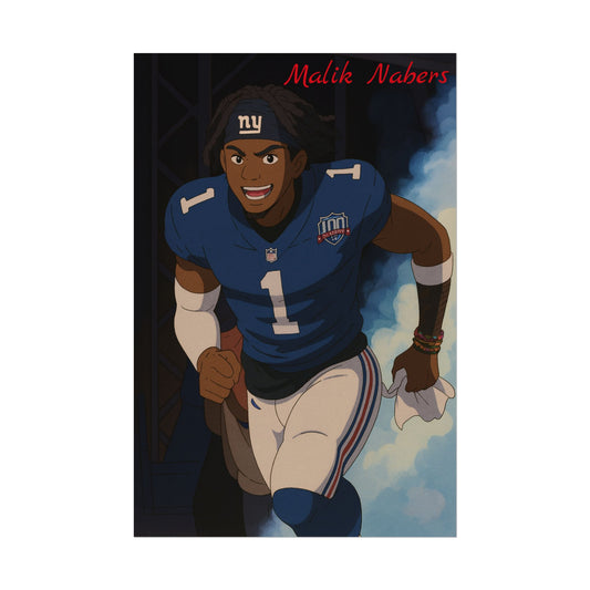 Loco Fits Anime Football 'Malik Nabers' Poster