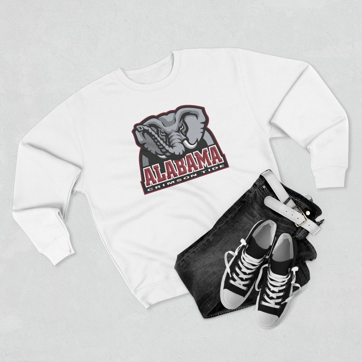 'Alabama Crimson Tide Big Al' Cotton Crewneck Sweatshirt
