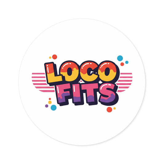 LocoFits Round Stickers - Fun Indoor/Outdoor Decor