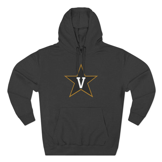'Vanderbilt V Star' Three-Panel Fleece Hoodie