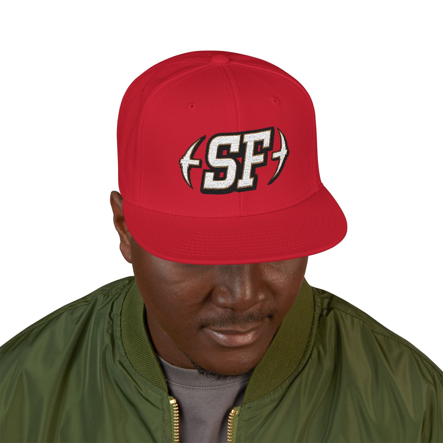 Loco Fits "NFL San Francisco 49ers Double Pickaxe Concept Logo" Snapback (Embroidery)