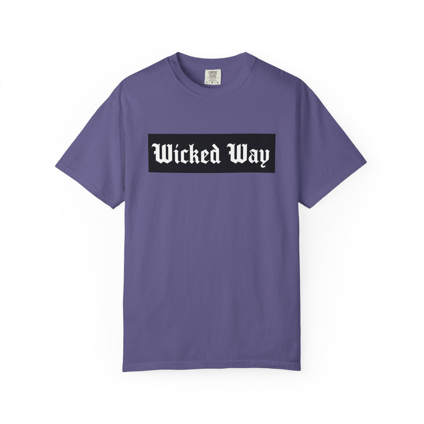 "Wicked Way" Block Gothic Lettering T-shirt
