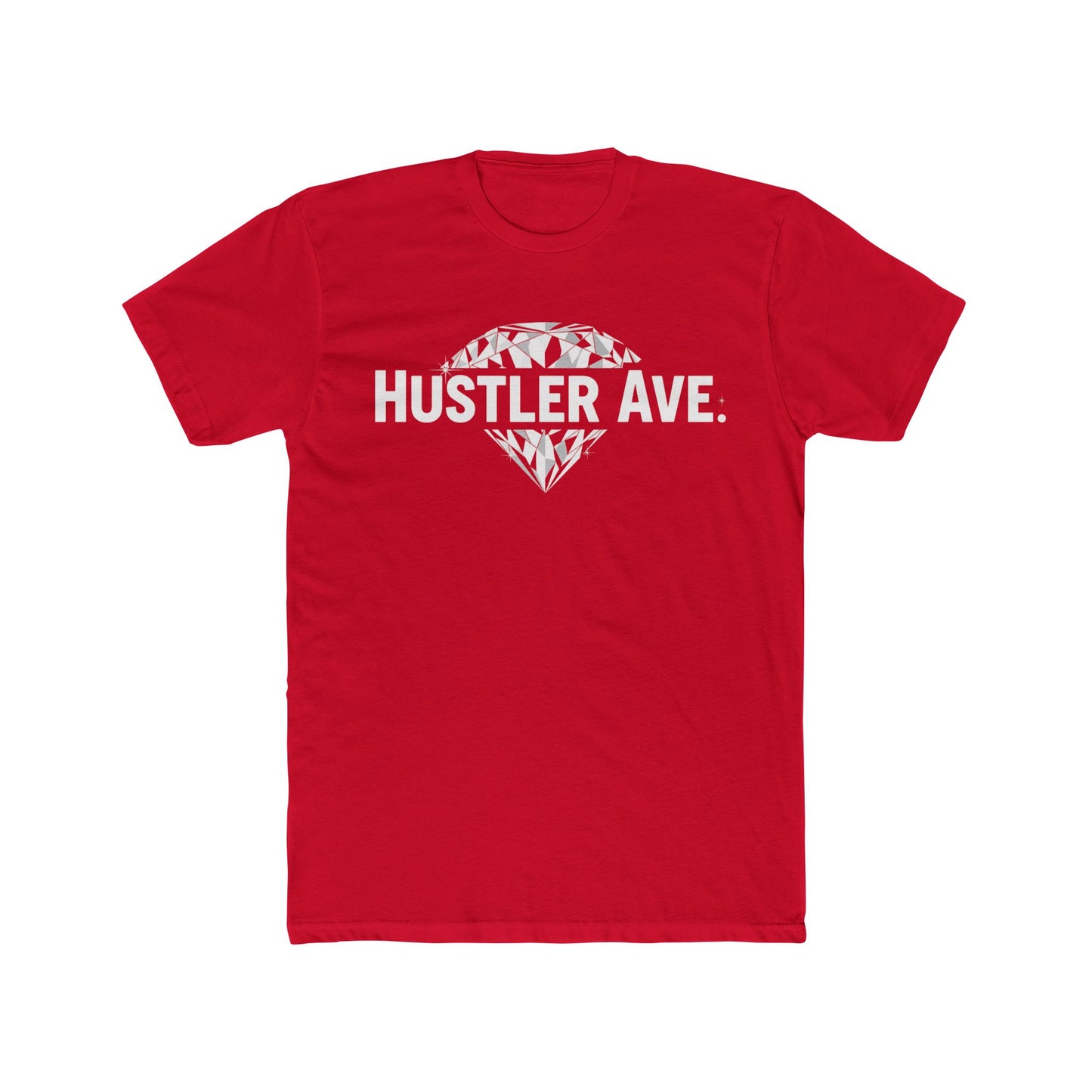 "Hustler Ave" Diamond Status Cotton Crew Tee
