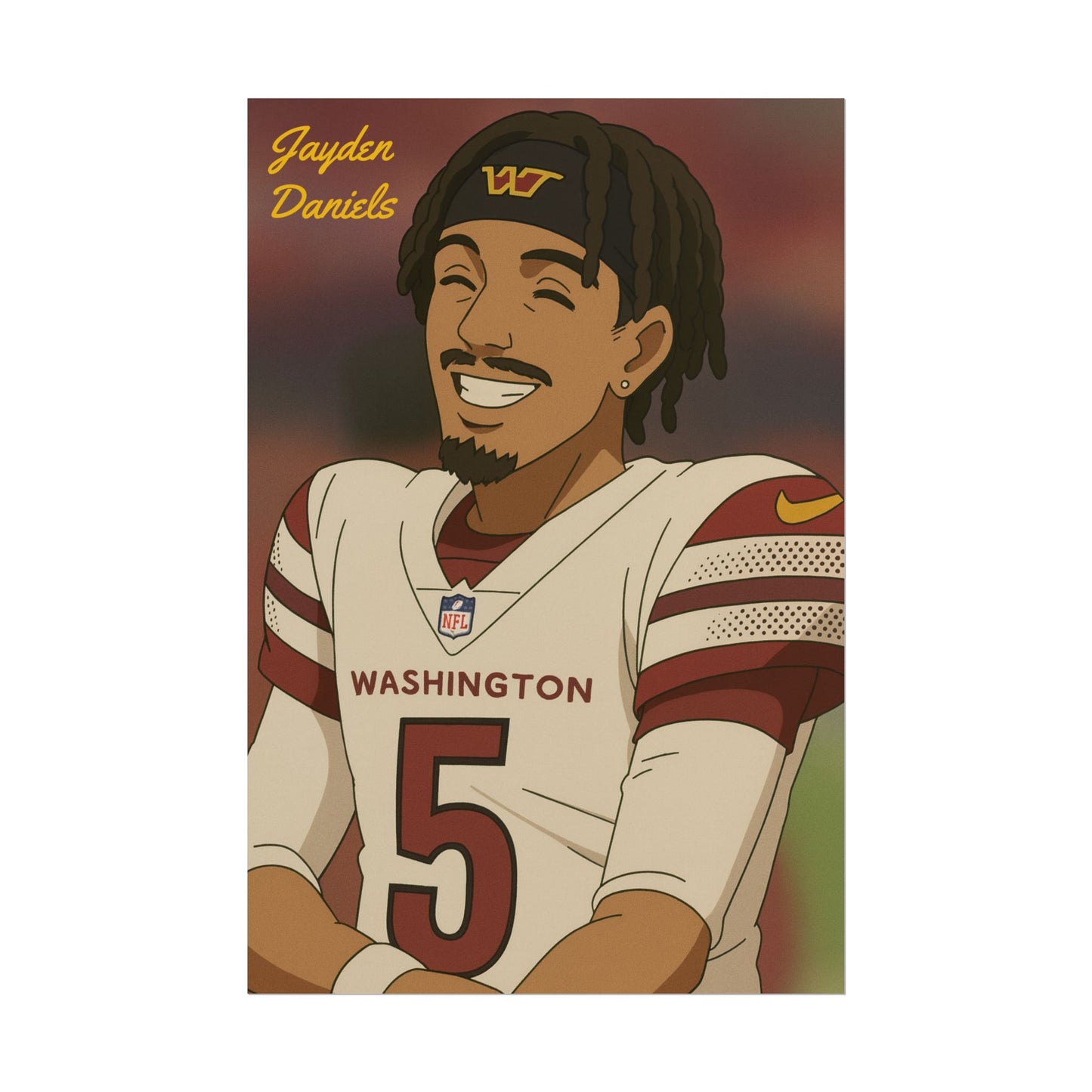 Loco Fits Anime Football 'Jayden Daniels' Poster