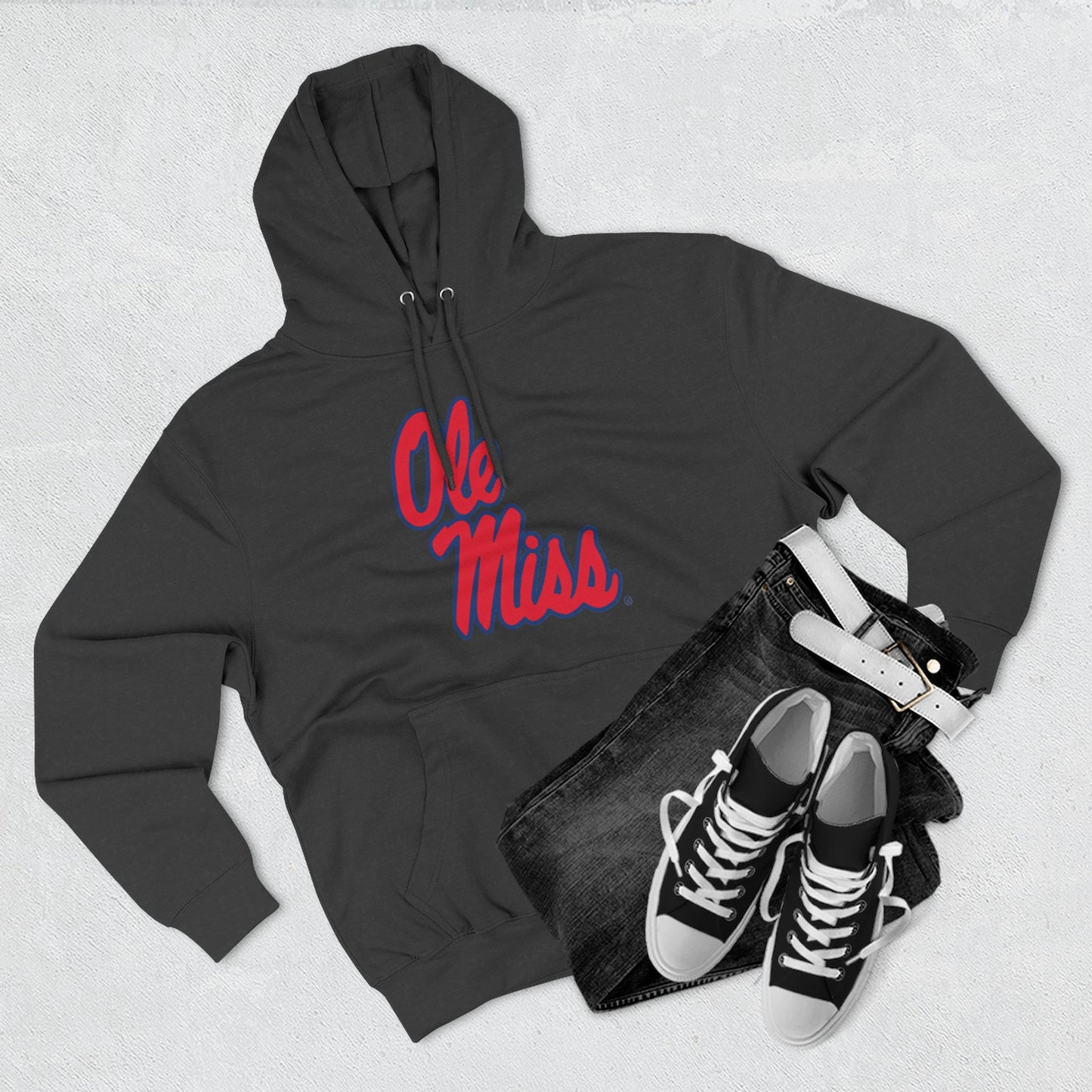 'Ole Miss Script' Three-Panel Fleece Hoodie