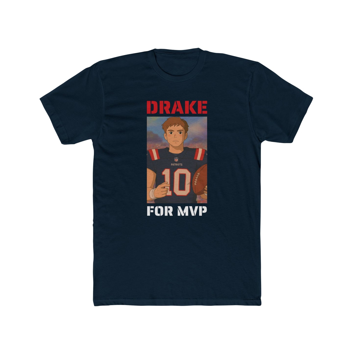 Anime Football 'Drake For MVP' Cotton Crew Tee