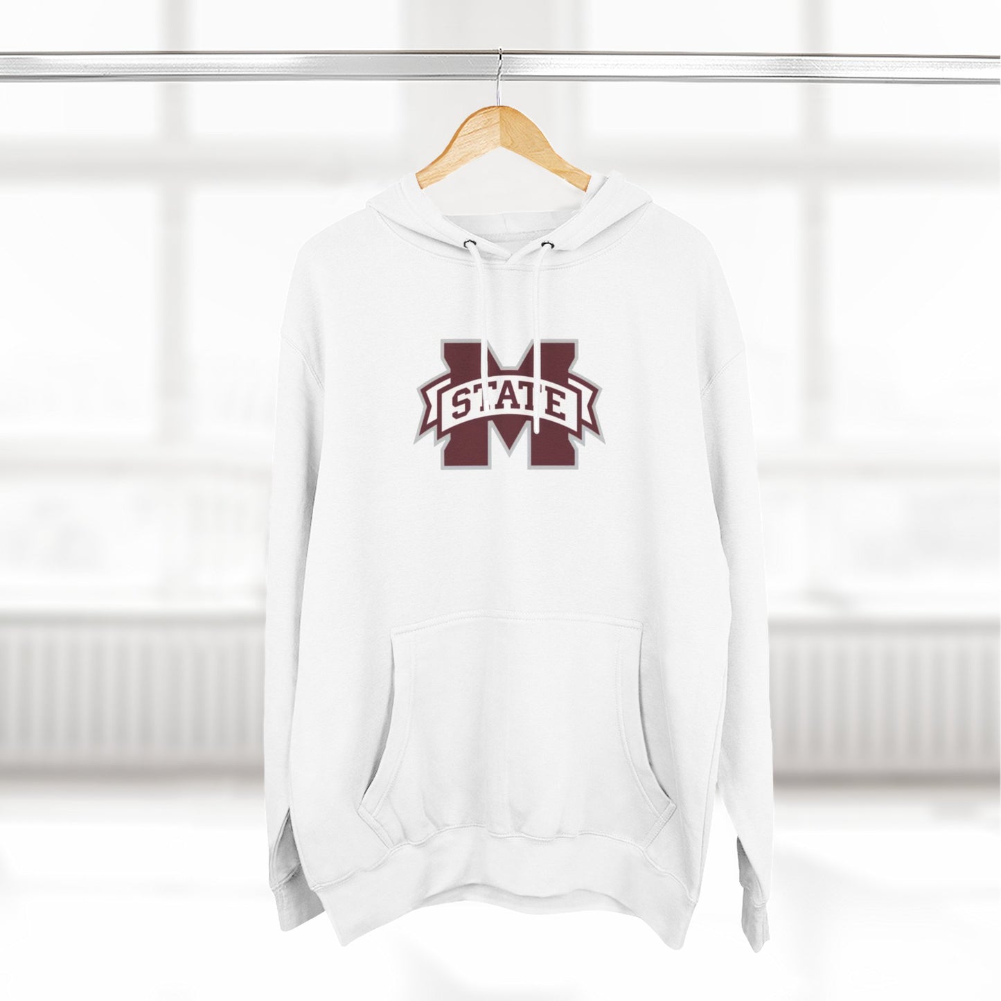 'Mississippi State M' Three-Panel Fleece Hoodie