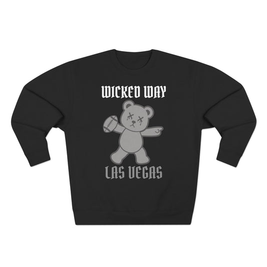 "Wicked Way" Deady Bear Football Las Vegas Crewneck Sweatshirt
