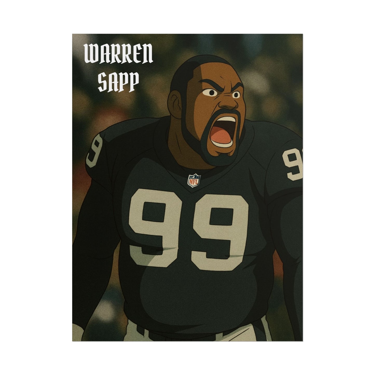 Loco Fits Anime Football 'Warren Sapp' Poster