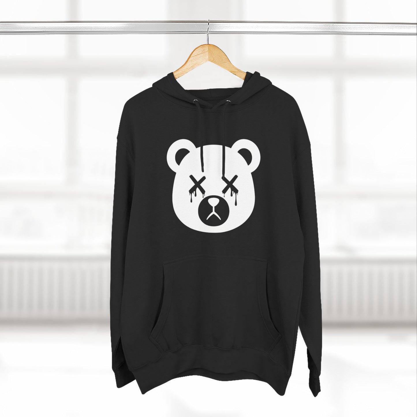 "Wicked Way" Dead Bear Head Solo White Logo Hoodie