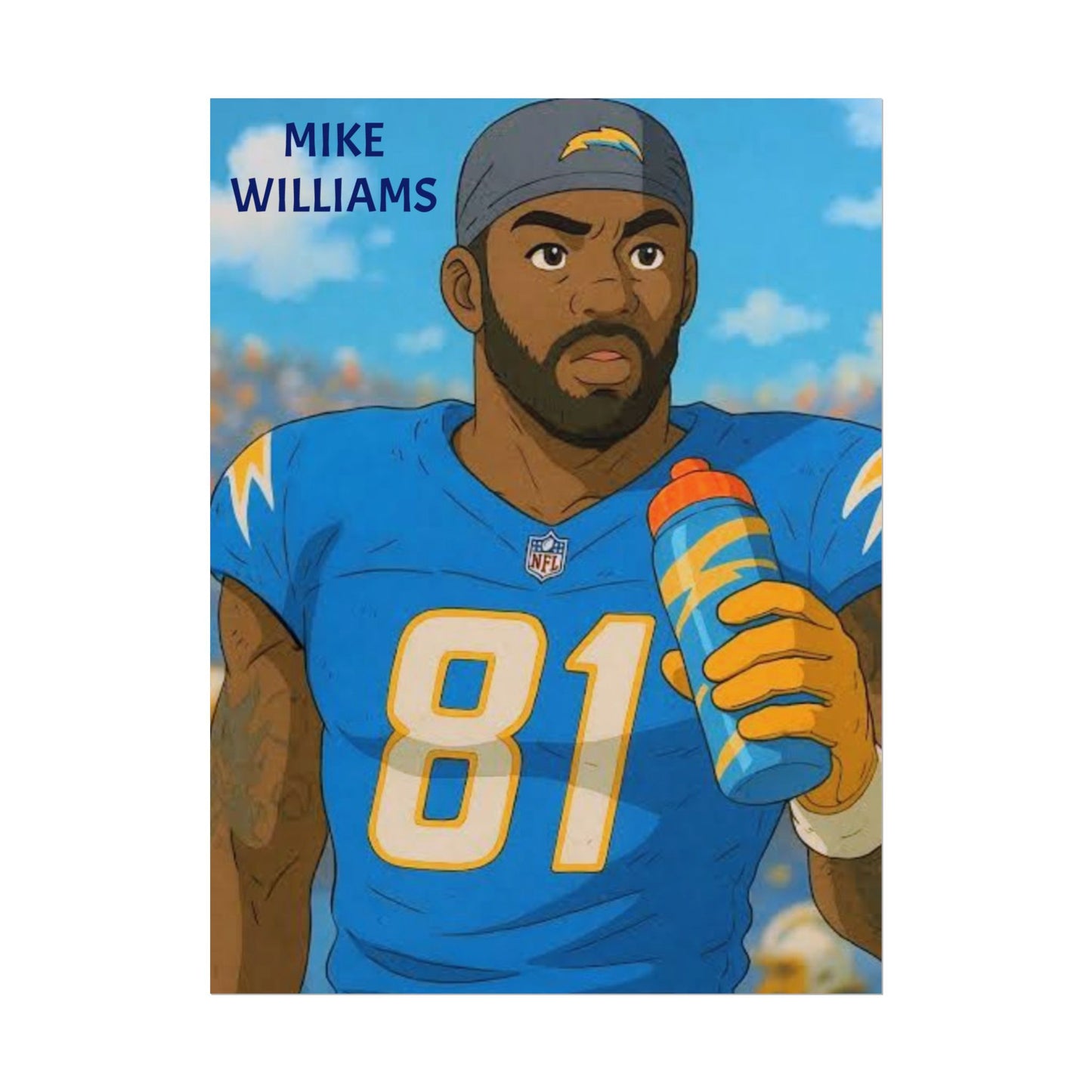 Loco Fits Anime Football 'Mike Williams' Poster