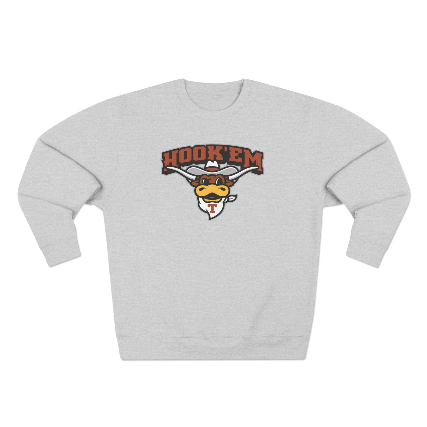 'Texas Hook Em Bevo' Cotton Crewneck Sweatshirt