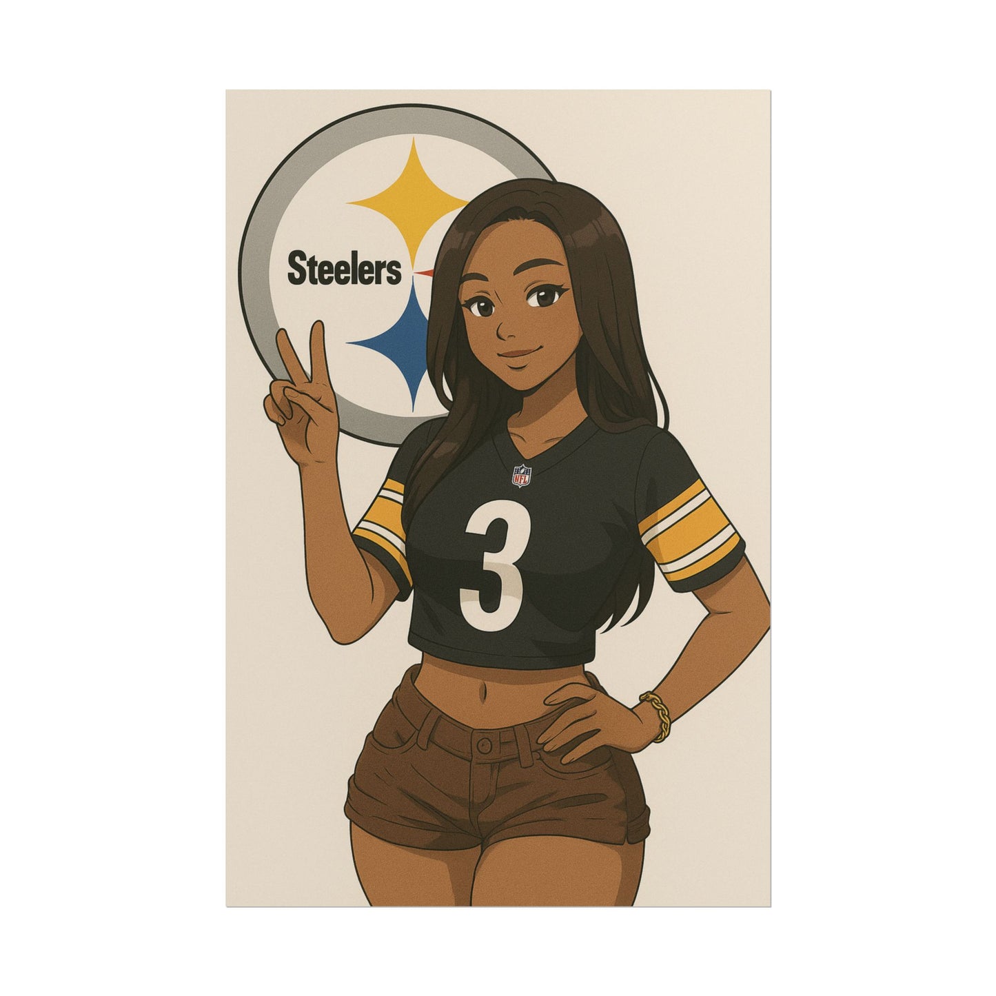 Loco Fits Anime Girls 'Steelers Girls 1' Poster