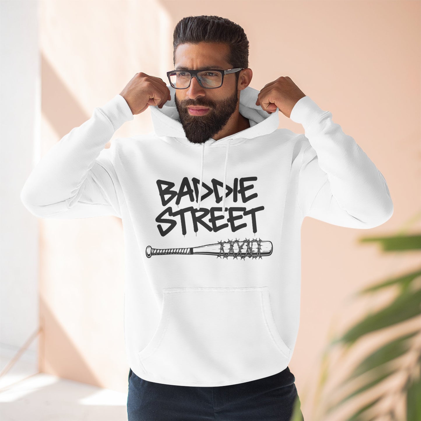 "Baddie Street" Baddie Bat V5 Fleece Hoodie