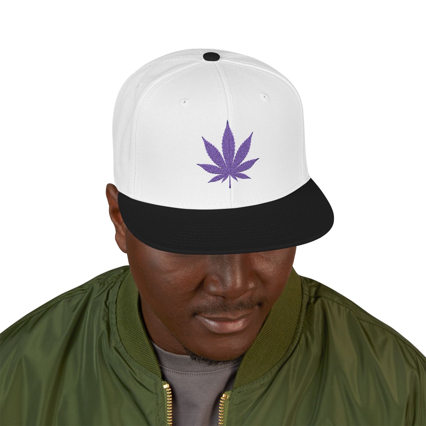 "Hippie Highway" 420 Purple Pot Leaf Snapback Hat