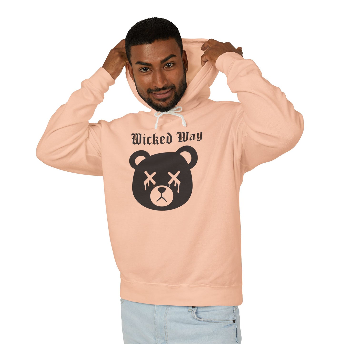 "Wicked Way" Deady Bear Head Graphic Hoodie