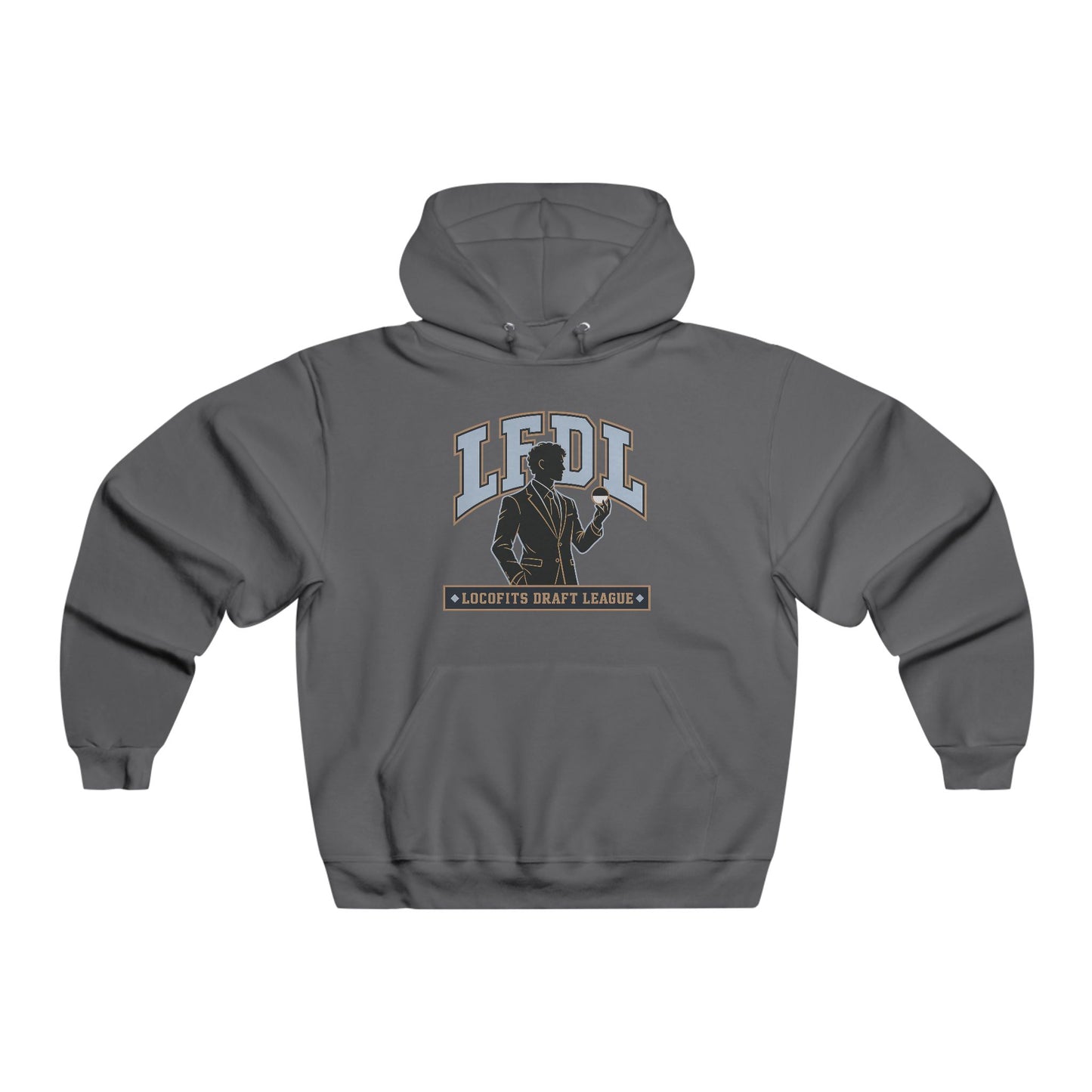 LocoFits Draft League LFDL Portrait Silhouette MP Men's NUBLEND® Hooded Sweatshirt