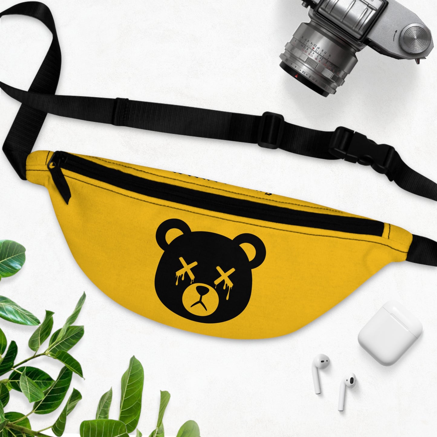 Yellow "Wicked Way" Dead Bear Head Fanny Pack