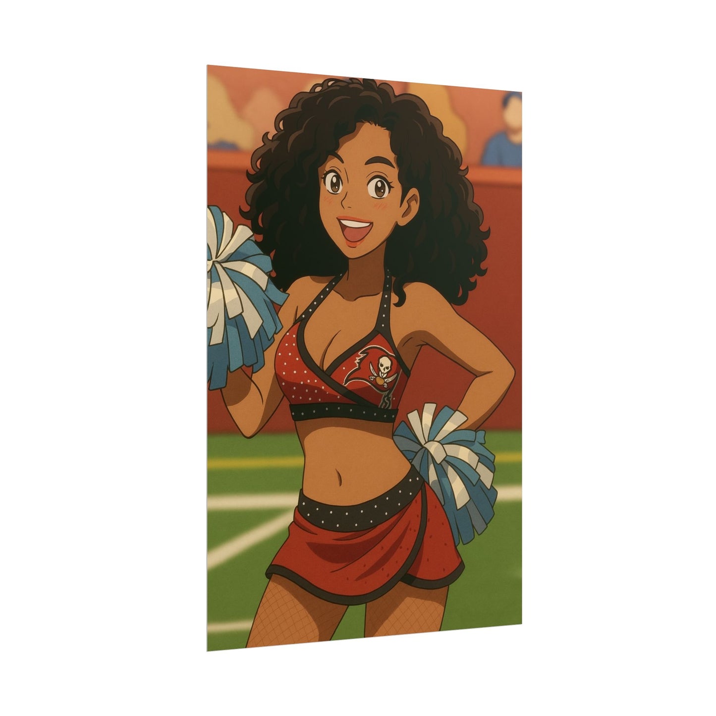 Loco Fits Anime Girls 'Buccaneers Cheerleader On-Field 1' Poster