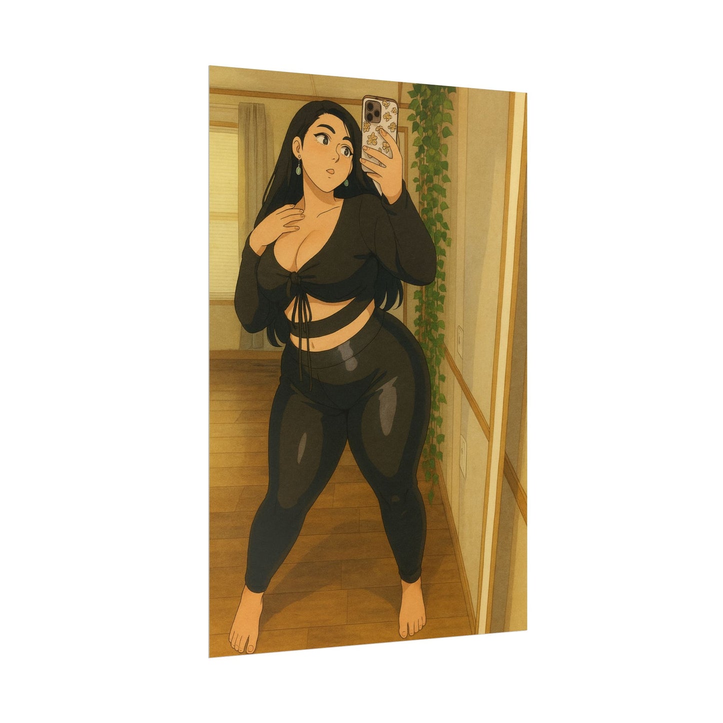 Loco Fits Anime Girls 'Quick Thick Selfie Time' Poster