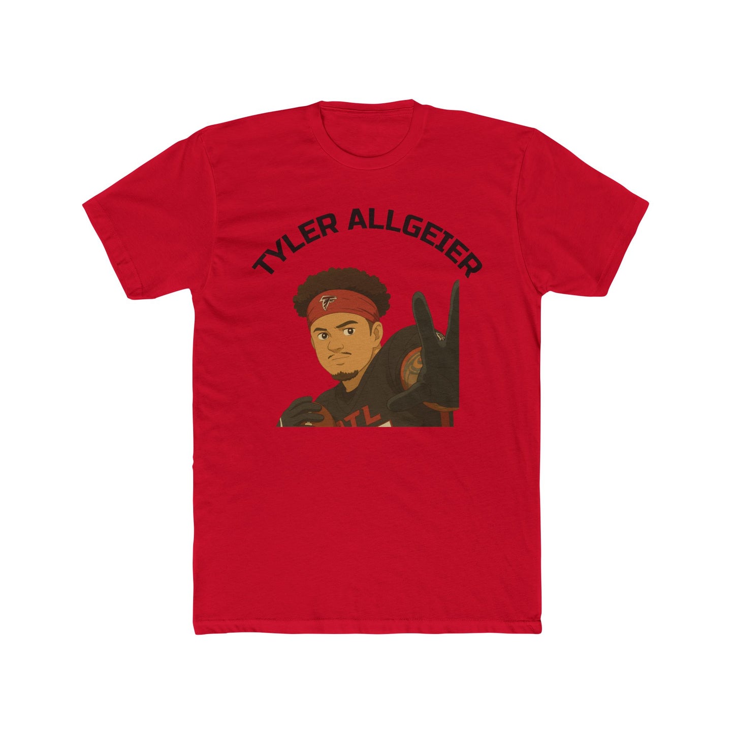 Anime Football 'Tyler Allgeier' Cotton Crew Tee