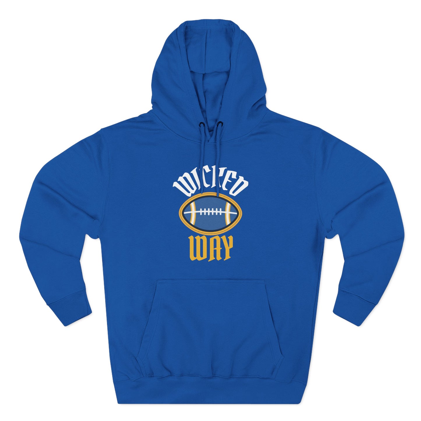 Legends "Wicked Way" Deady Bear Football Blue, White, & Yellow Fleece Hoodie