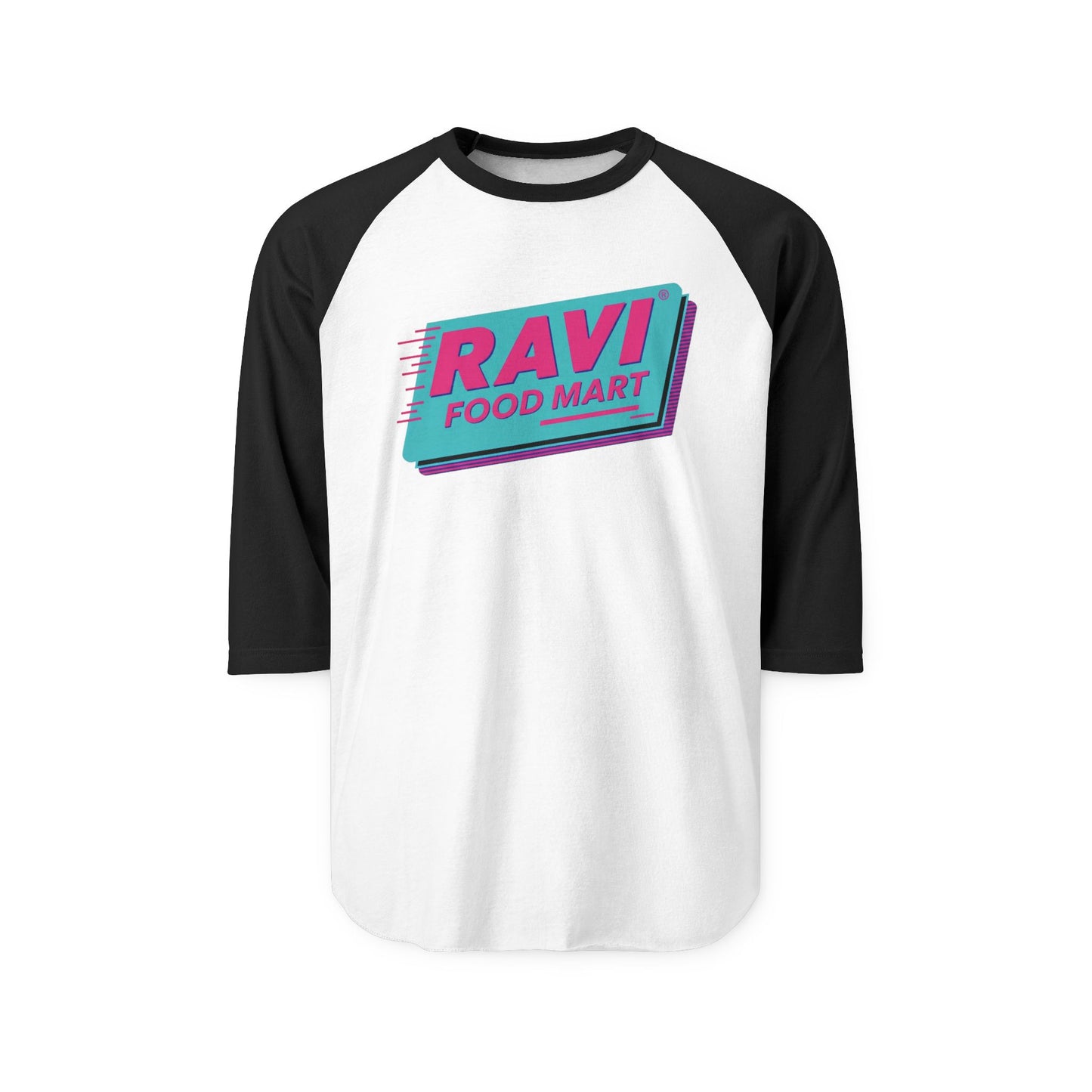 Ravi Food Mart Retro Raglan T-Shirt