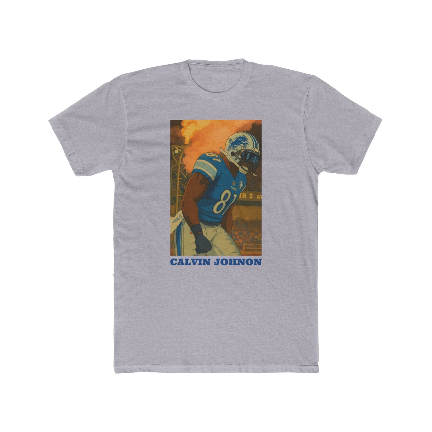 Anime Football 'Calvin Johnson' Cotton Crew Tee