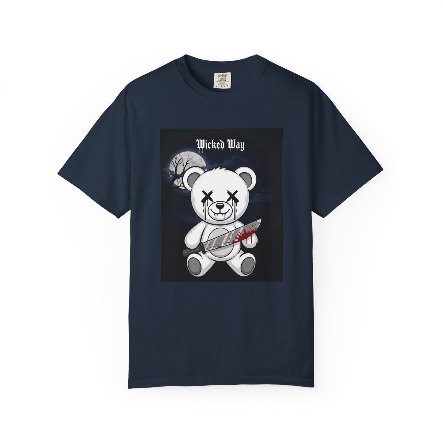 Limited Edition "Wicked Way" Machete 'Midnight' Block Teddy Graphic T-Shirt
