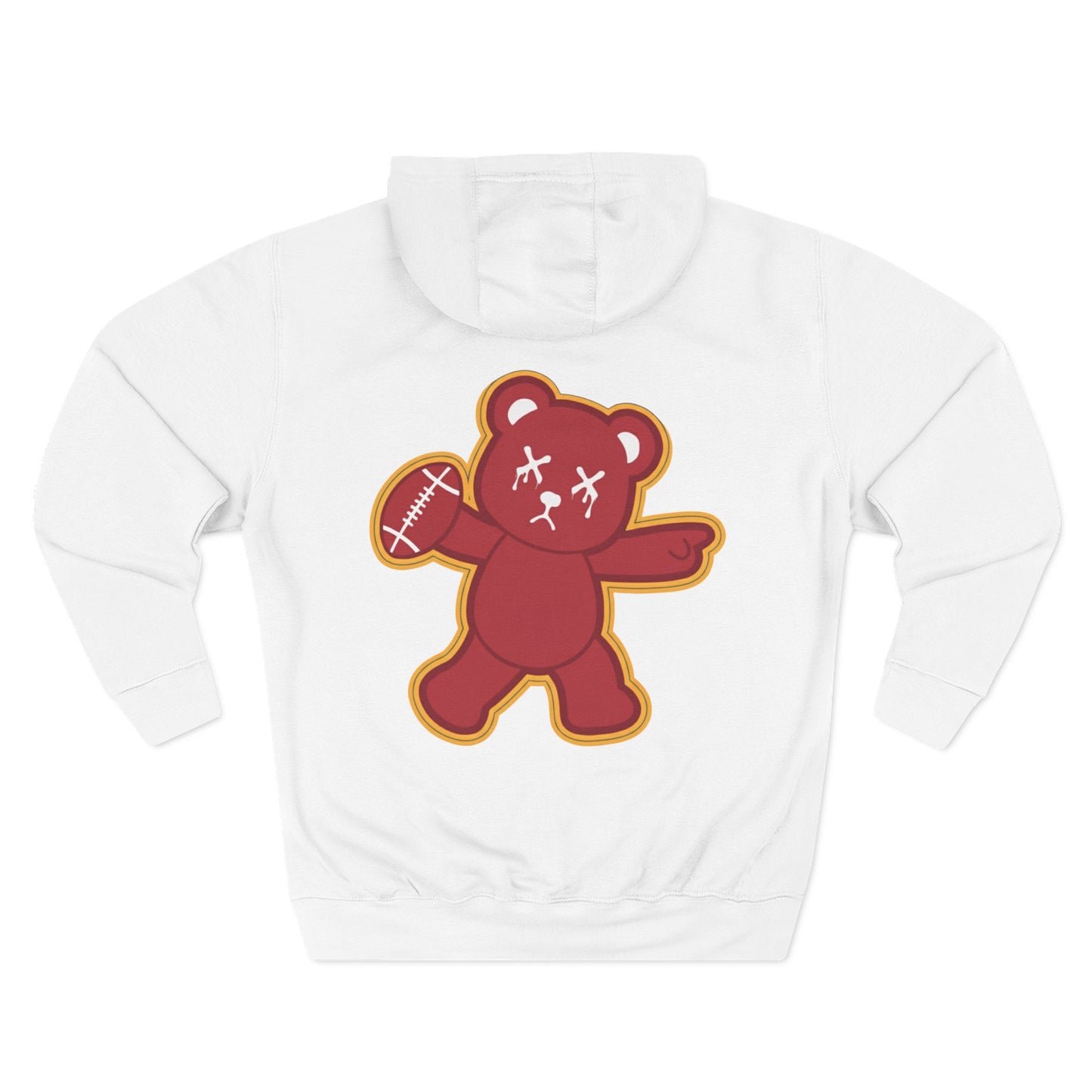 Legends "Wicked Way" Deady Bear Football Burgandy, White, & Yellow Fleece Hoodie