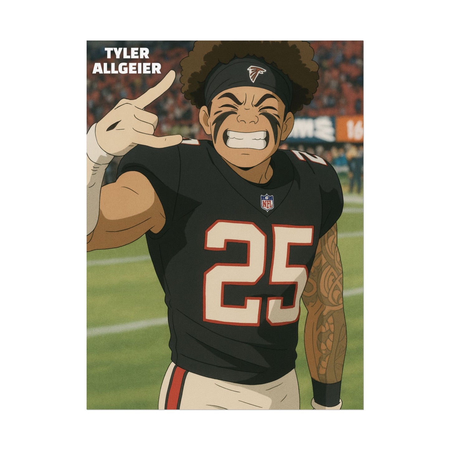 Loco Fits Anime Football 'Tyler Allgeier' Poster