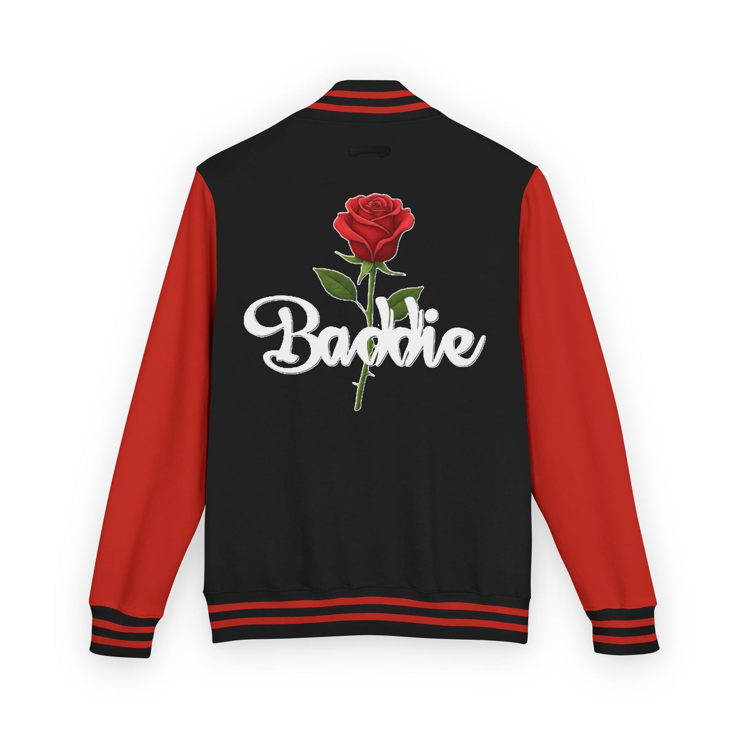 "Baddie Street" Labeled Baddie Rose Heavyweight Letterman Jacket