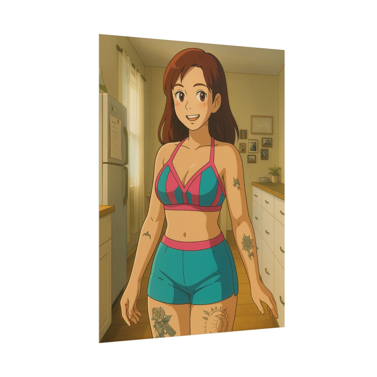 Loco Fits Anime Girls 'Post Workout Snack' Poster