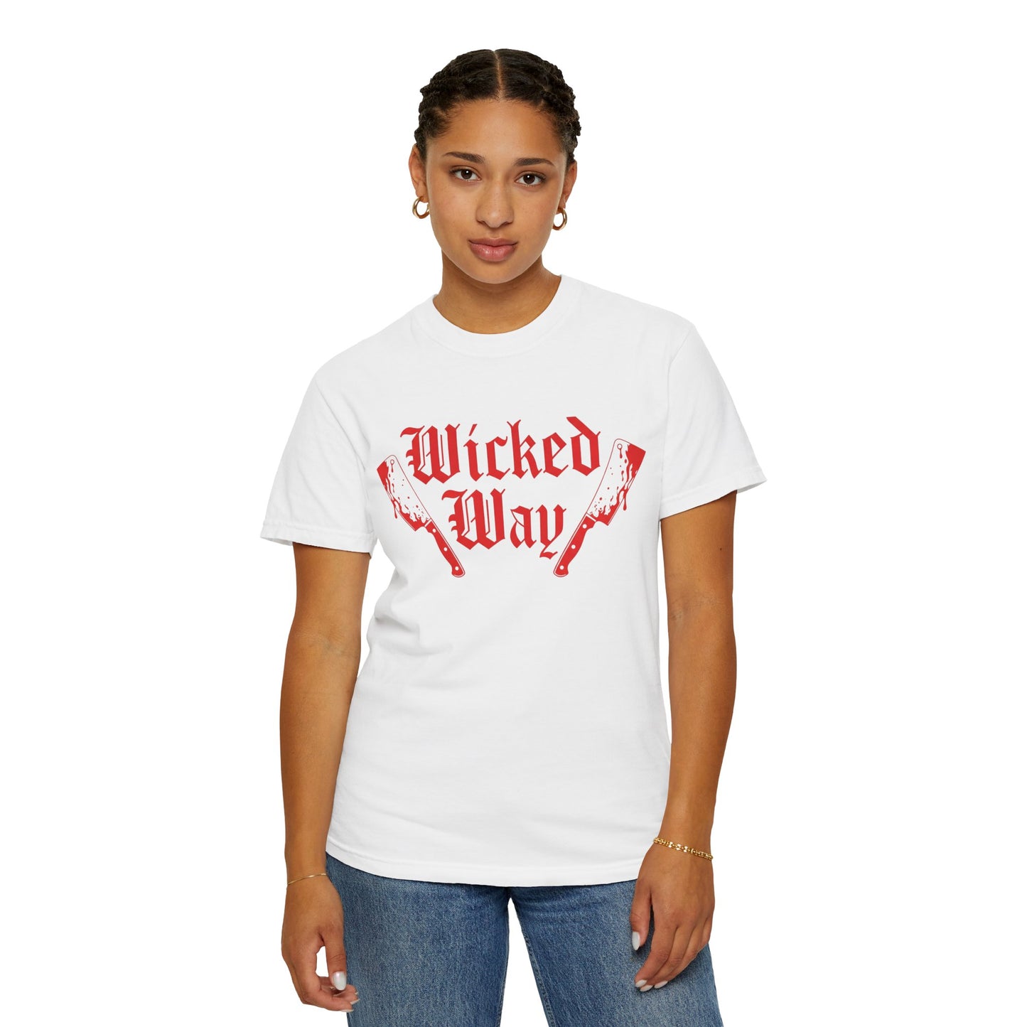"Wicked Way" Double Butcher Knives Graphic T-Shirt