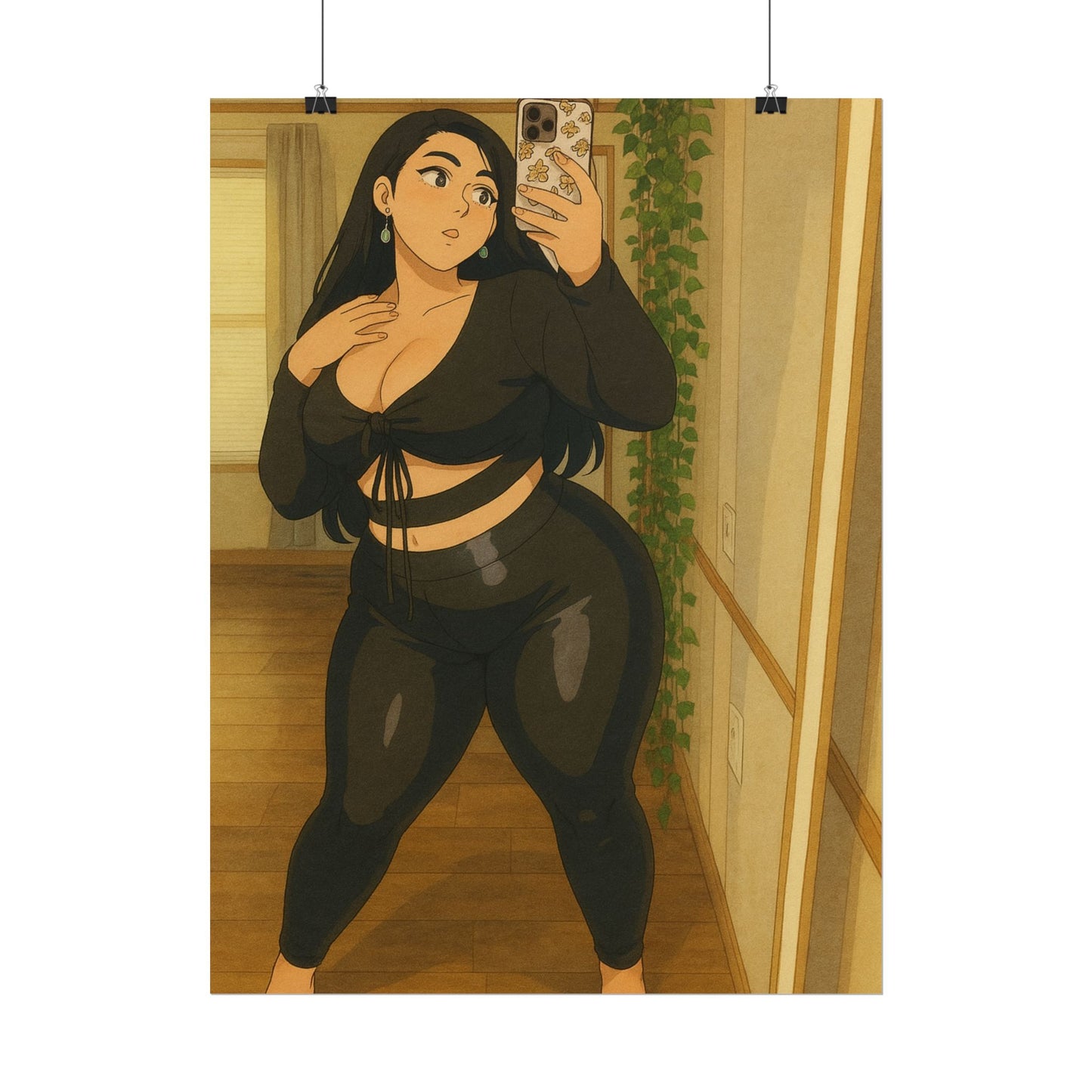 Loco Fits Anime Girls 'Quick Thick Selfie Time' Poster